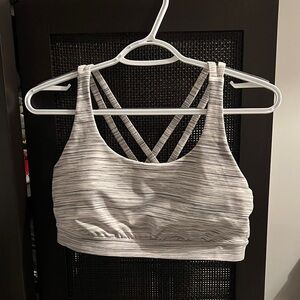 Lululemon Athletica Striped Black and White Sports Bra